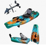 SMOOTH & EFFICIENT FIN DRIVE: Glide effortlessly using our lightweight pedal kayak fin drive system. At just 83 lbs, this knee- friendly kayak won't snag on weeds and delivers quiet hands-free propulsion in shallow waters — ideal for dedicated anglers seeking stealth. EASY ASSEMBLY & PORTABILITY: Our modular kayak assembles in seconds with just four simple steps. Once you're done on the water, simply disassemble this fishing kayak for a hassle-free experience. Explore a kayaking solution that lets you focus on the adventure. LIGHTWEIGHT & TRANSPORTABLE: Each 35-lb section has built-in handles for easy carrying. Comparable to foldable kayaks, no roof racks or trailers are needed, and despite its lightweight build, our fishing kayak with pedals design is incredibly sturdy! COMPACT STORAGE SOLUTION: No truck? No garage? No problem. Similar to folding kayaks, our fishing kayaks with storage-friendly sections fit in small apartments, closets, or car trunks. Crafted for convenience, we offer great options for those with limited storage space. SECURE & CUSTOMIZABLE: Built by a US Coast Guard-registered manufacturer, our W-hull sit-on-top kayak provides elite balance in rough waters. This feature-packed fishing kayak for adults allows you to customize your ride to suit different needs and water conditions! › See more product details Report an issue with this product or seller