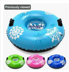 36'' 4Pack/ 47'' 1Pack Sleds, Snow Sled for Kids and Adult, Snow Tube for Sledding Heavy Duty Thickened Double Bottom with Handles, Sleds for Snow Outdoor Toys Gifts for Family Boys and Girls