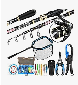 PLUSINNO Fishing Gear,Full Fishing Pole kit