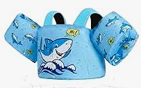 Gogokids Toddler Swim Vest for Kids 24-66 lbs, Swimming Pool Floats Vest[CPC Certified & Adjustable Fit] Toddler Arm Floaties Swim Jacket Water Wings for Beach Puddle Pool Jumper Boys Girls 1-6 Years