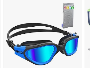 Kids Swim Goggles, P2mini Polarized Swimming Goggles Comfortable for Age 6-14