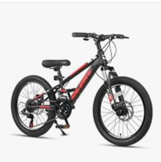 Glerc 20 24 26 Inch Kids Bike, Kids Mountain Bike for Boys and Girls Ages 6+, 21-Speed Skyline Bicycle with Front Suspension and Disc Brakes, Multiple Colors