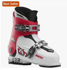 ROCES IDEA UP Adjustable Ski Boots for Kids – Youth & Toddler Ski Boots with Single Buckle – Expandable Downhill Ski Boots for Growing Feet – Girls & Boys Sizes