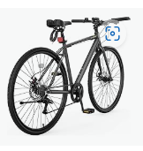 MOONCOOL Hybrid Bike for Men, 700C Aluminum 29LB Ultra-Light 8 Speed Commuter Bike, 350lb Loading, 29" Urban Bicycle, Dual Disc Brakes, for Tall Men&Women, 85% Pre-Assembled