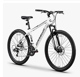 26/27.5 Inch Mountain Bike for Men and Women, Lightweight Aluminum Frame MTB with Dual Disc Brakes & 21-Speed Trigger Shifter, Comfort Foam Seat Adult Bicycle for Trail & Outdoor Riding